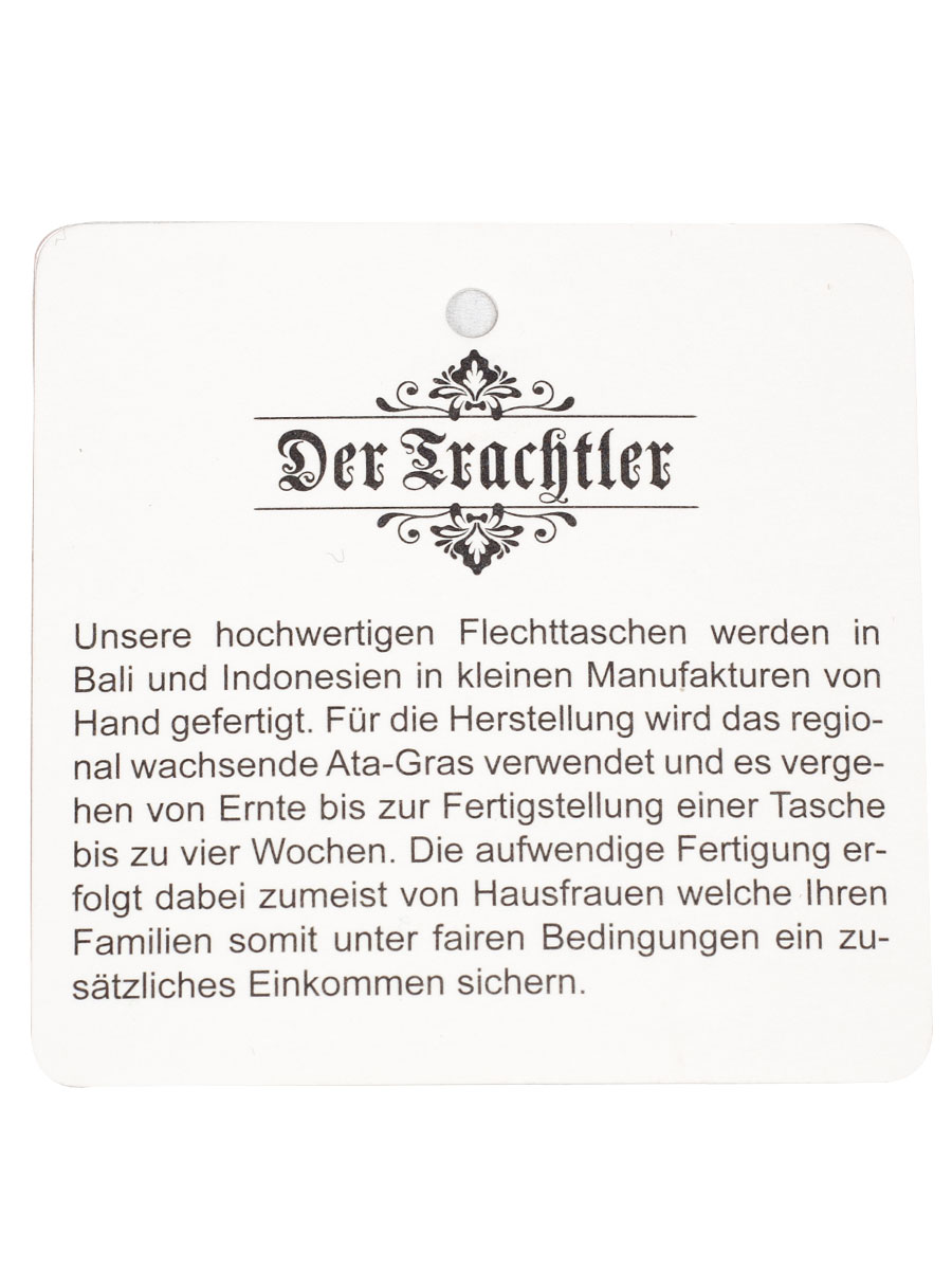 Cassandra Atatasche, braun, handgearbeitet, mit Lederriemen, oval #5