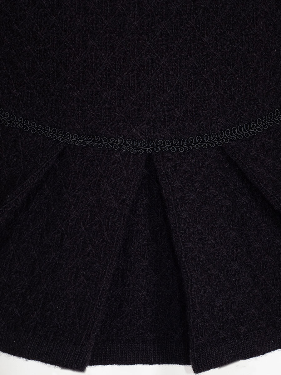 Huber Strickjacke Daria, schwarz, gewellte Abschluss, Schoßerl #4