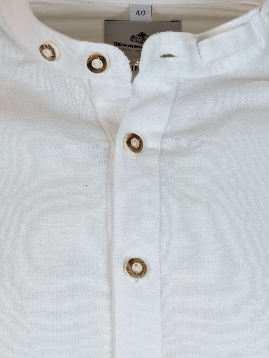 Hammerschmid Herrenhemd weiß, Pfoad, Stehkrage, Slim Fit #2