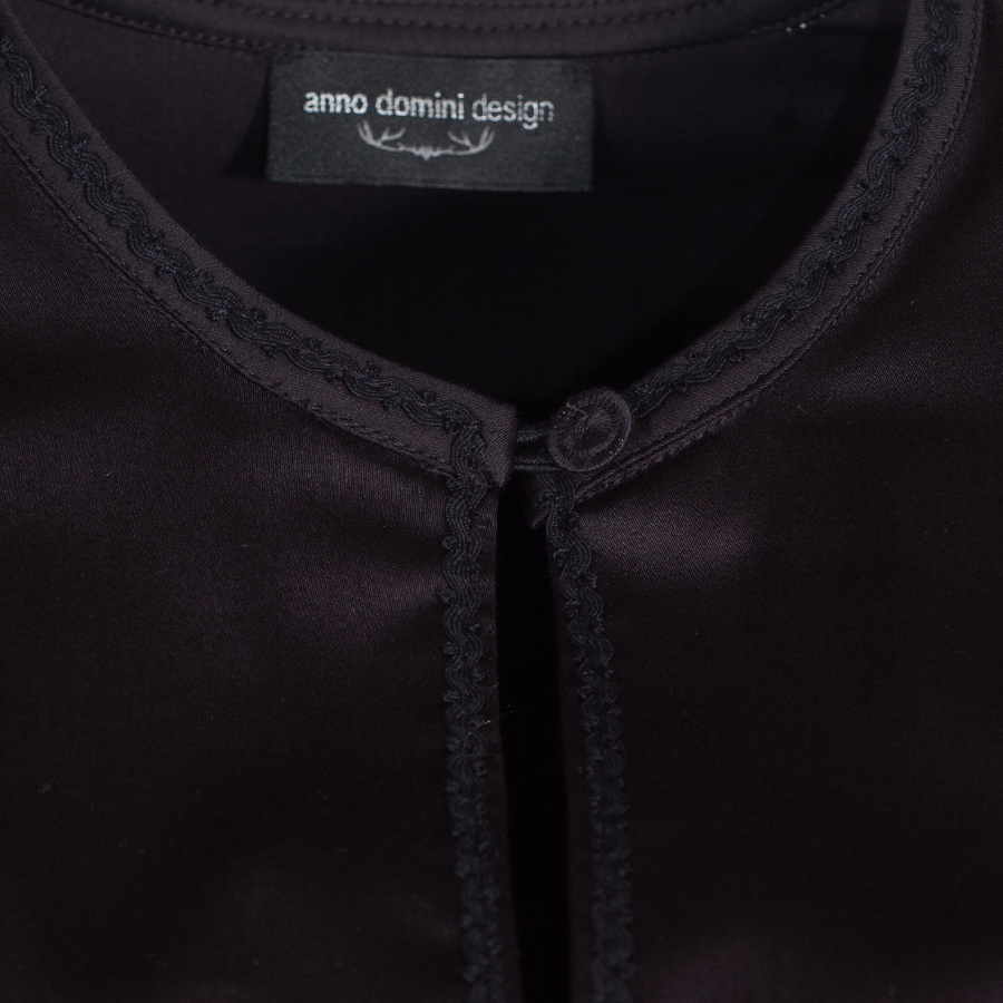 Anno Domini Design Dirndlbluse Aga, 3/4-Arm, schwarz, geblümt #4