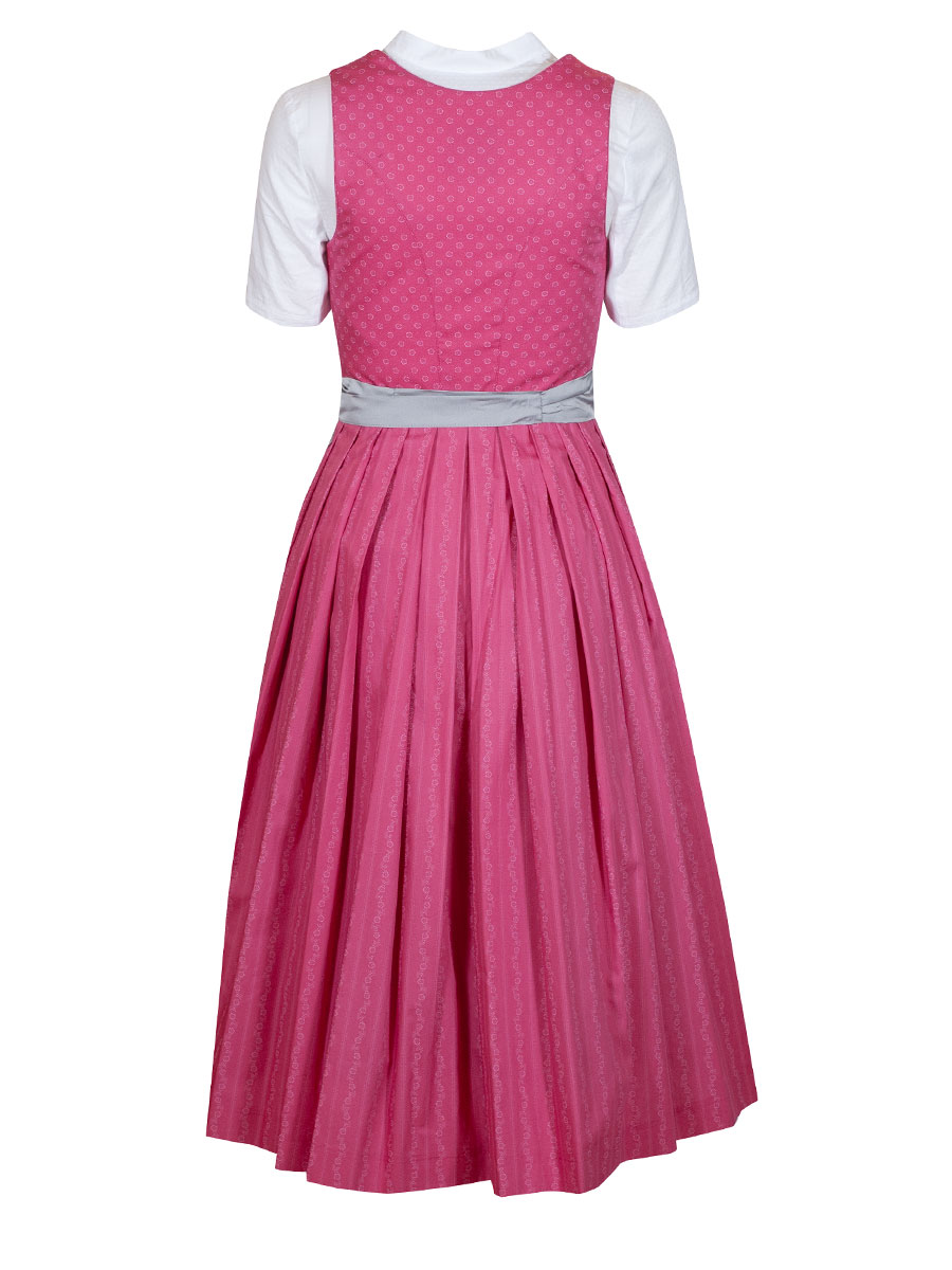 Hammerschmid Pillersee Baumwolldirndl, pink-grau, 80lg #3