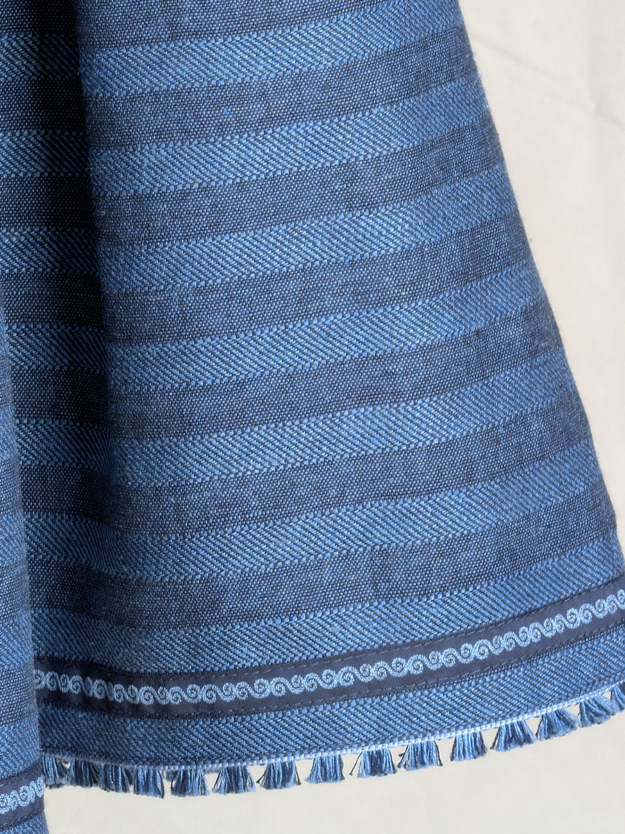 Hammerschmid Faltenrock Weiden, blau, gestreift #4