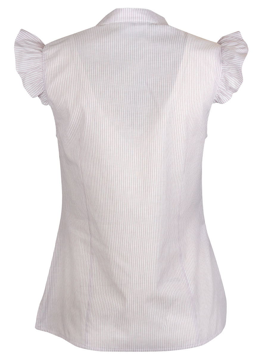 Hiebaum Bluse, Streifenmuster, rosa-weiß, Flügelarm #4