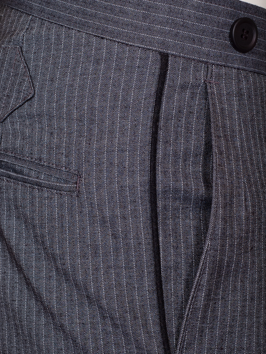 Hammerschmid Stresemannhose Aschau, grau gestreift, elegant #6
