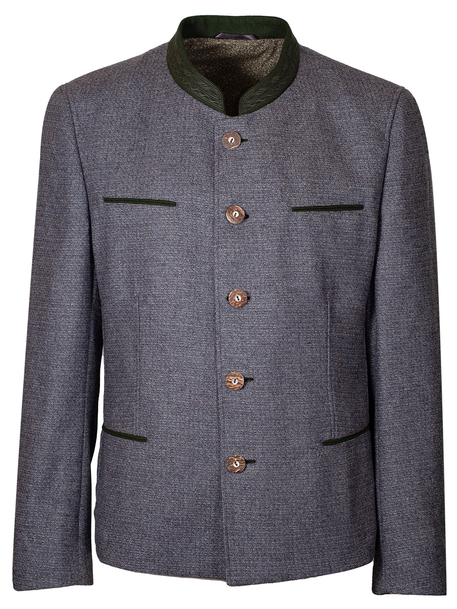 hausg'macht Lodenjoppe Erno, grau meliert, Slim Fit #1