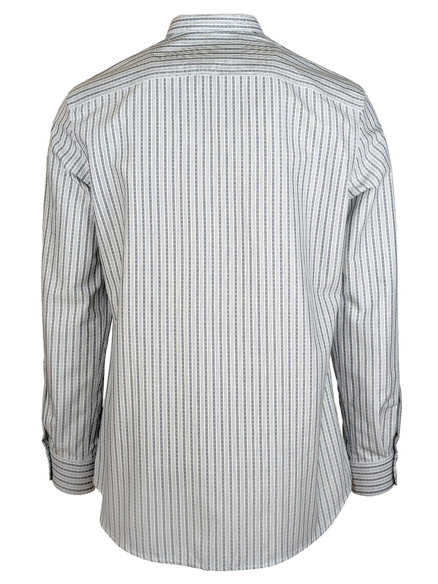 Arzberger Herrenhemd, grün gestreift, Liegekragen, Pfoad, Slim line #3