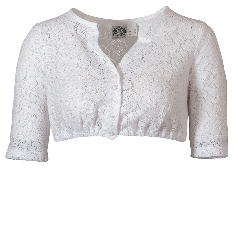 Hammerschmid Shirt-Dirndlbluse Gerlinde, Lochmuster, halbarm, hochgeschlossen #1