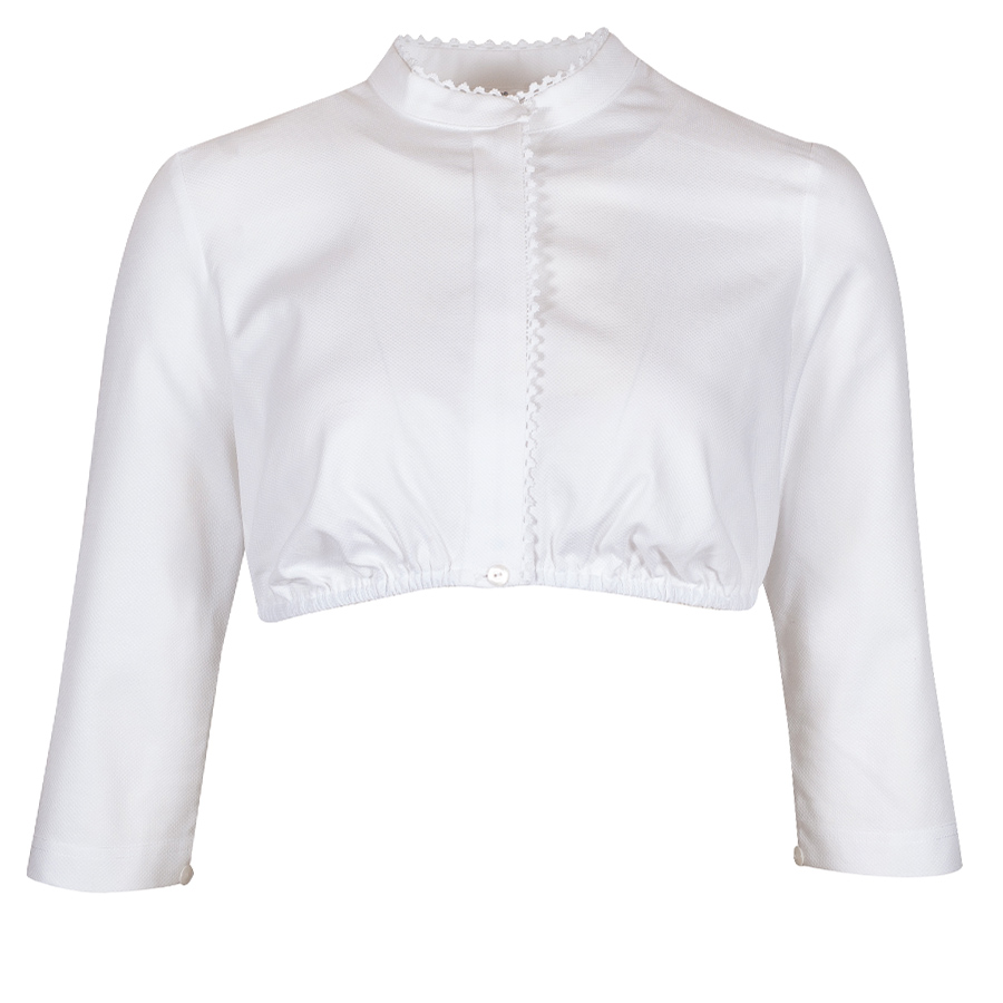 Wenger Dirndlbluse Feli, creme, hochgeschlossen, 3/4-Arm #1