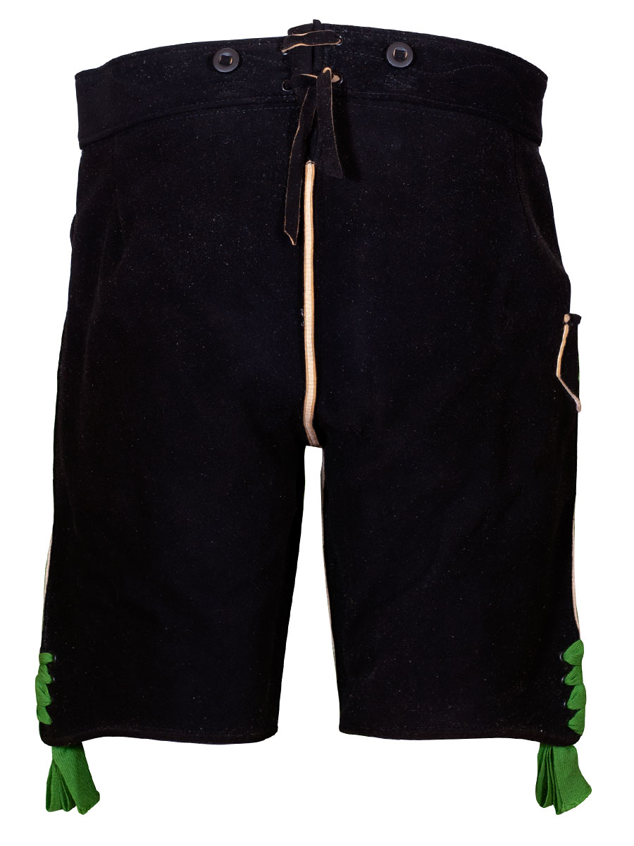 Lederhose Originaltracht kurz Lenggries Hirsch gras #3