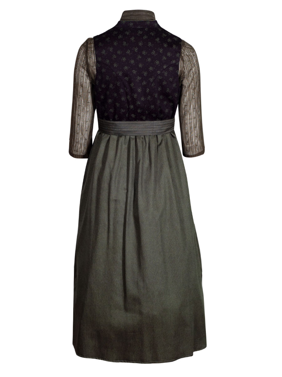 Berwin & Wolff Umstandsdirndl schwarz-oliv, ärmellos, Stoffgürtel #2