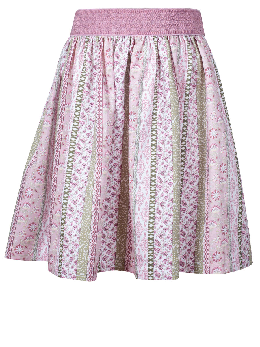Ederer Kinderrock rosa, Gummibund, Blumenmuster #1