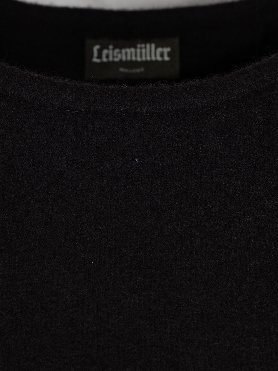 Boos Strickpullunder schwarz, Rückenfalte, Schleife #3
