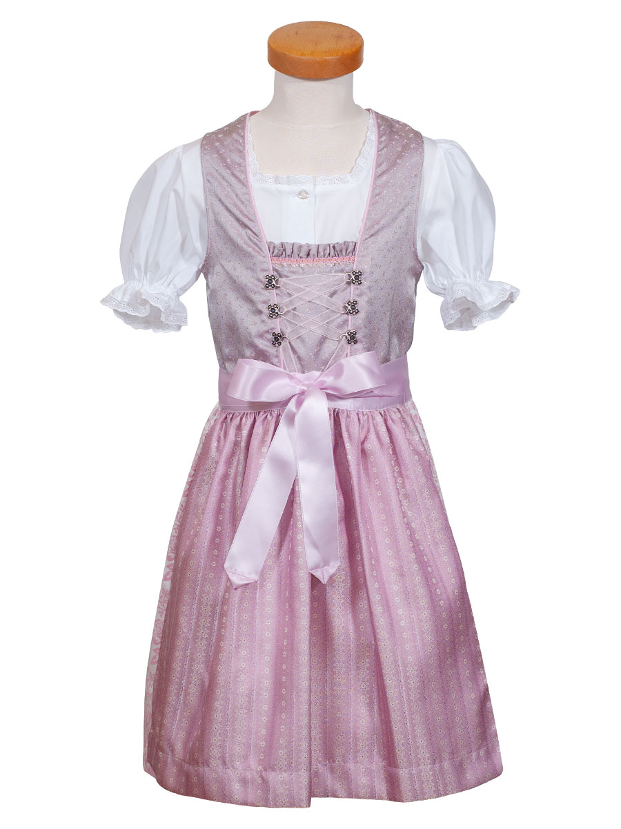 Ederer Kinderdirndl festlich, rosa, geblümt, mit Bluse #1
