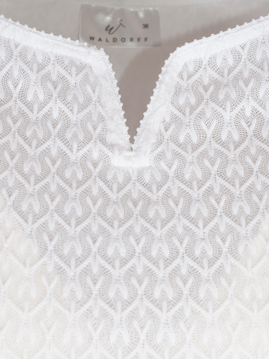 Waldorff Damenshirt, Spitzenshirt mit leichtem Schoßerl, weiß #3