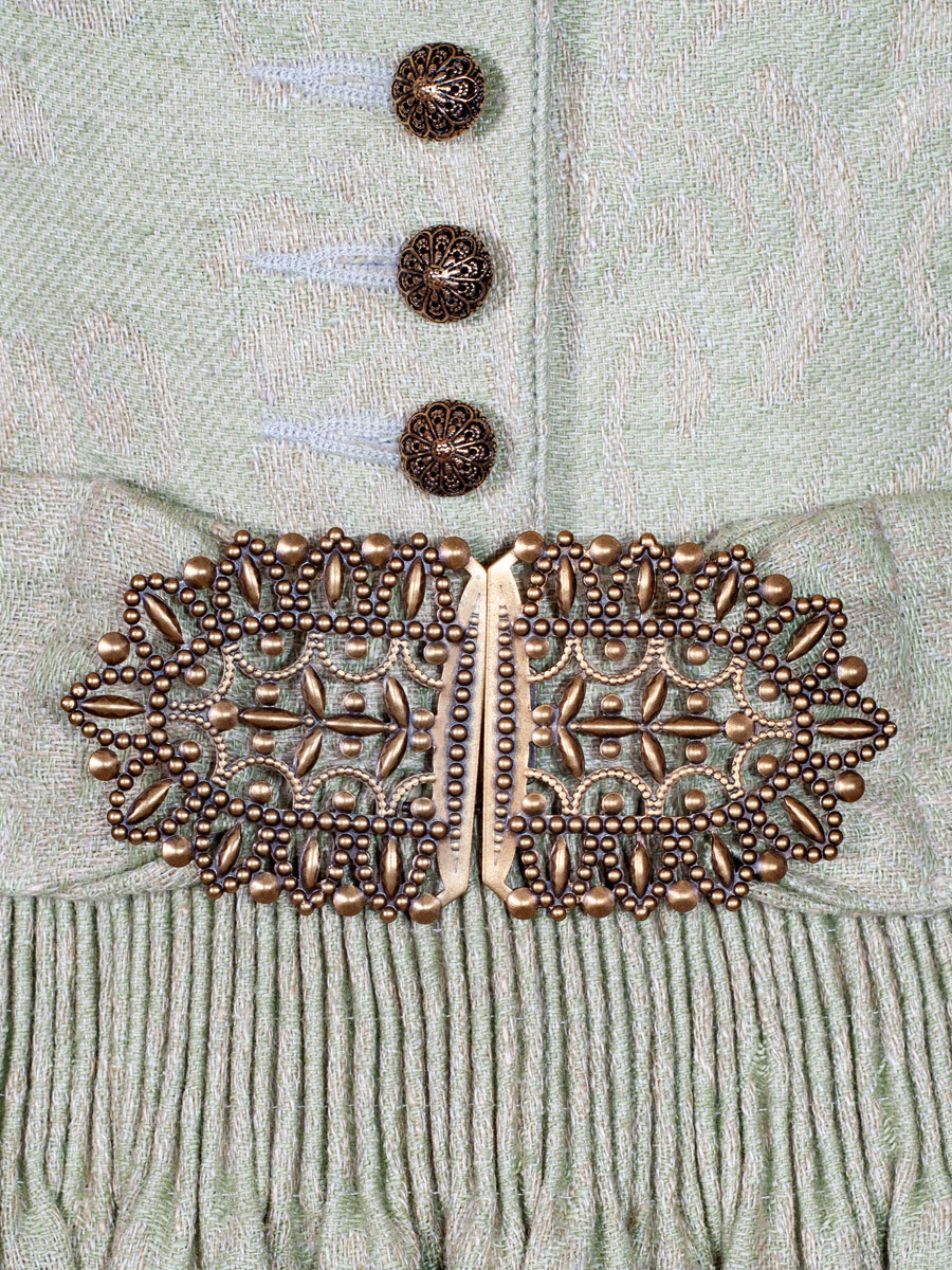 Gottseidank Leinendirndl Monika, lemongras, hochwertig, festlich, 80cm #8