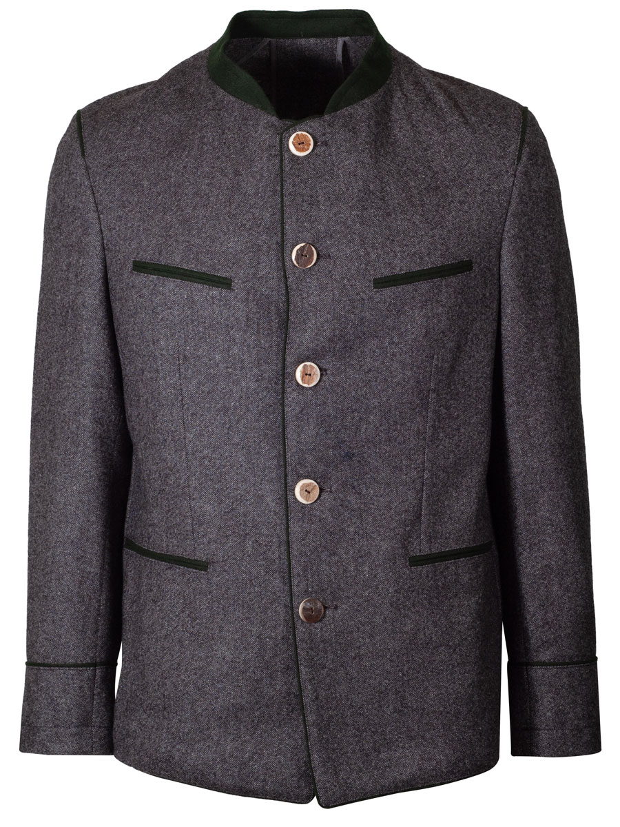 Viererspitz Lodenjoppe Lautersee Tweed, grau, hochwertig #1