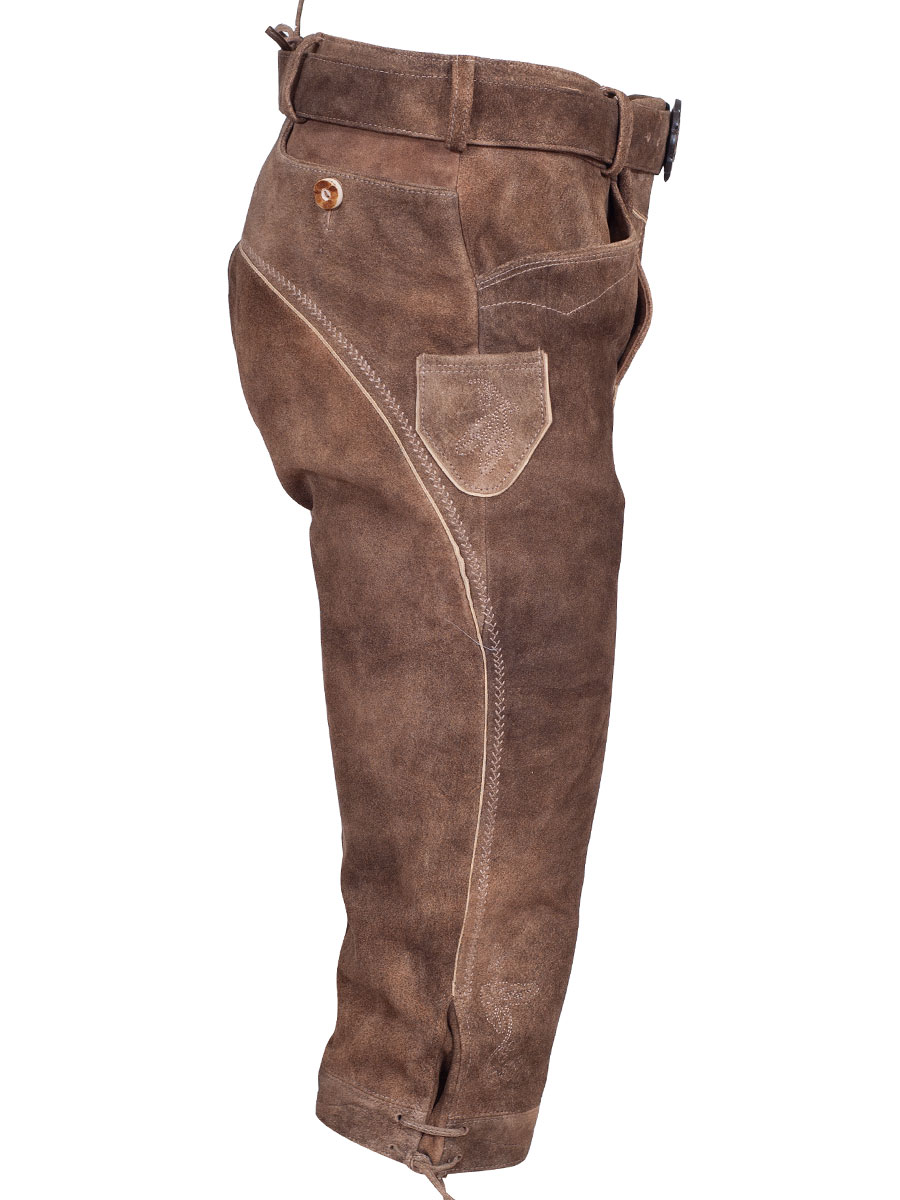 Spieth & Wensky Vittorio Lederbundhose, Wildbock, biber, mit Gürtel #2
