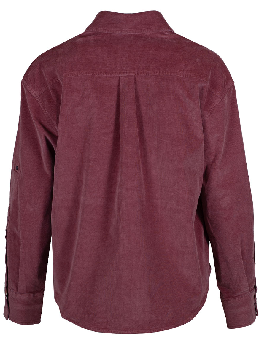 FIL NOIR Cordbluse Dame Mila, burgundy #3