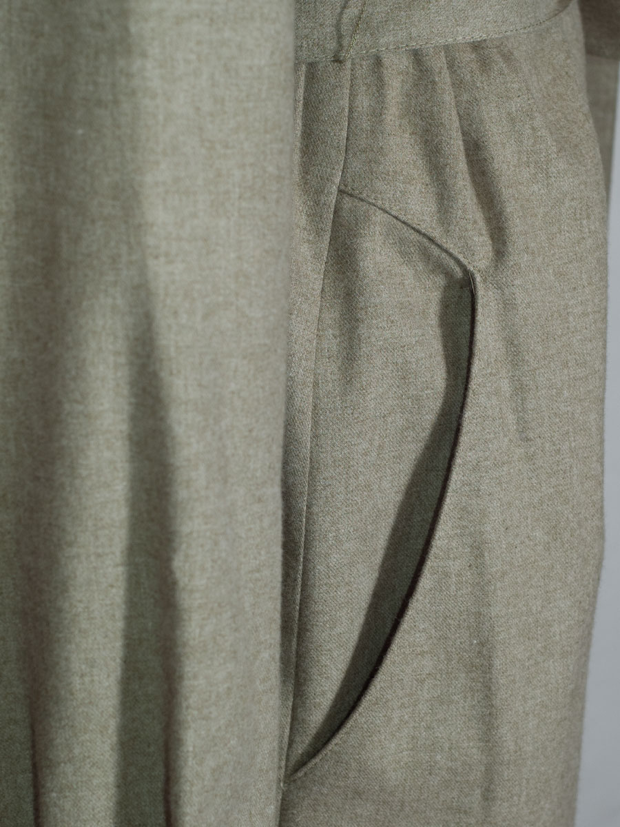 Waldorff Hemdkleid hellgrün, Flanell, Stoffgürtel #4