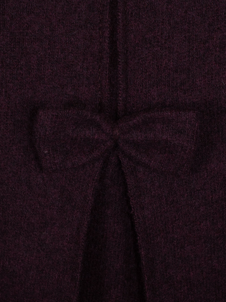Boos Strickpullunder aubergine, Rückenfalte, Schleife #4