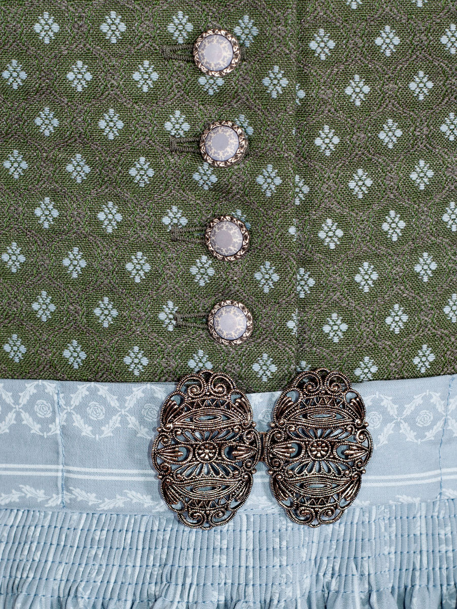 hausg'macht Koflersee Dirndl, grün-blau, mit Schließe, 80lg #5