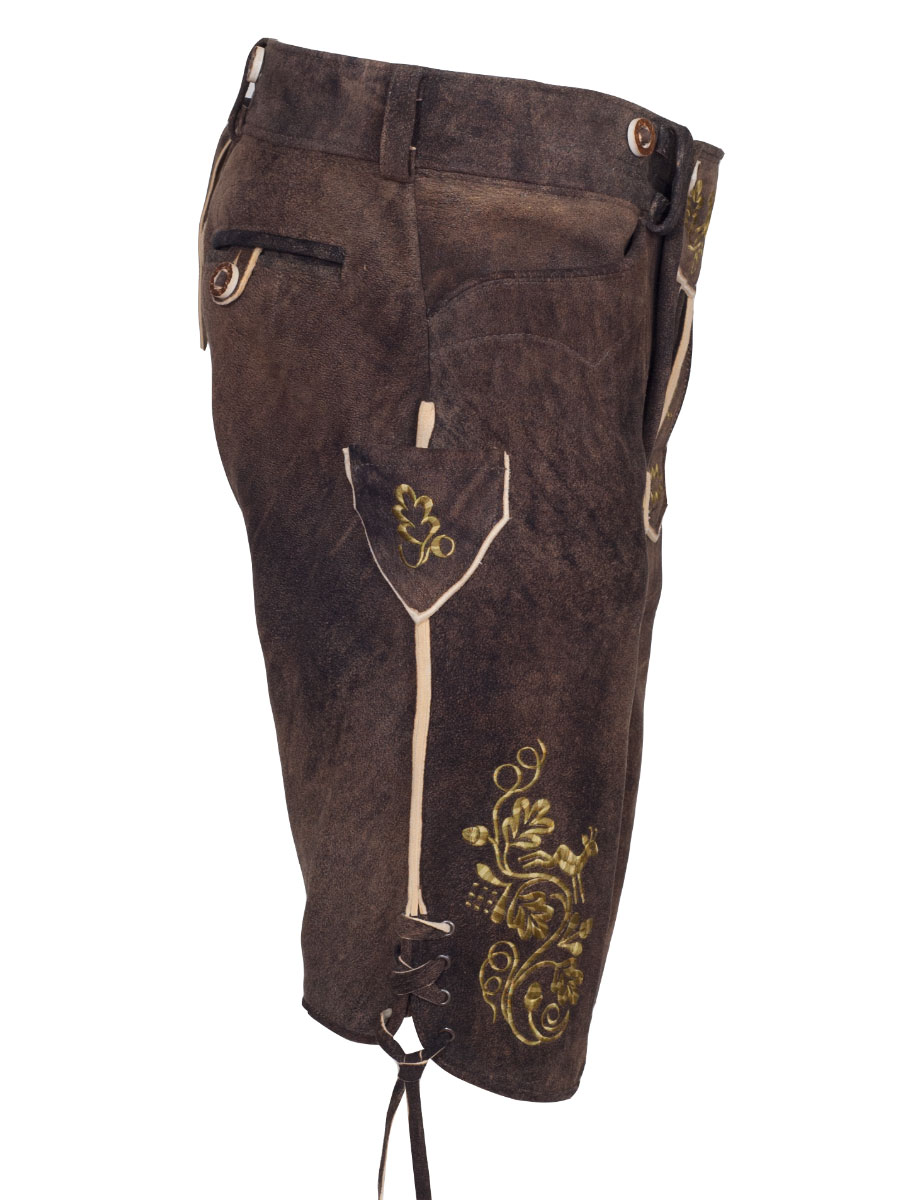 Kurze Lederhose Chieming Hirsch sämisch eibe #2