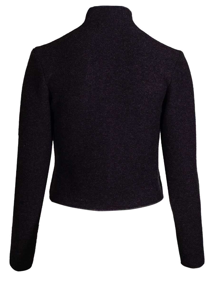 Stapf Strickjacke Dorika, anthrazit, Abschlüsse rolliert #3
