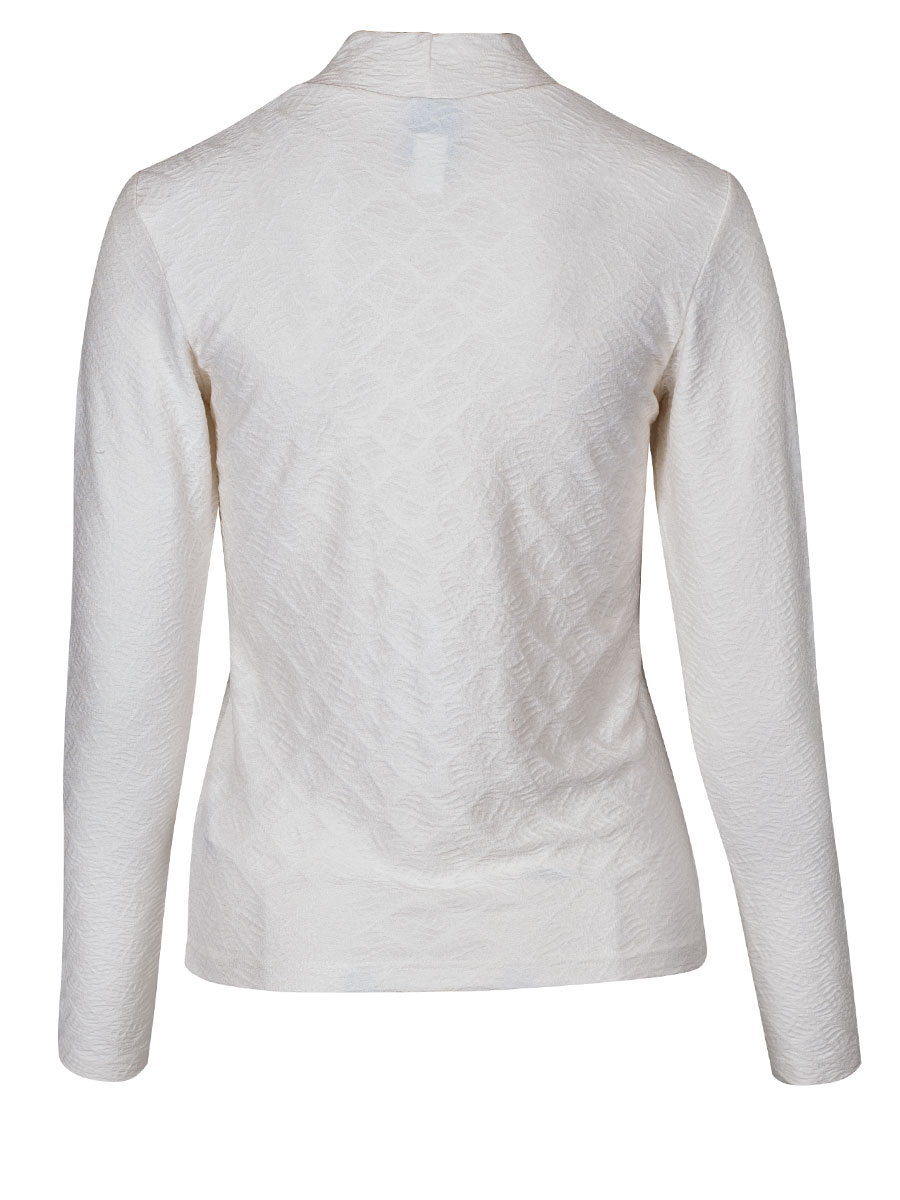 Hammerschmid Langarmshirt Havel, ecrue, gemustert, Stehkragen #3