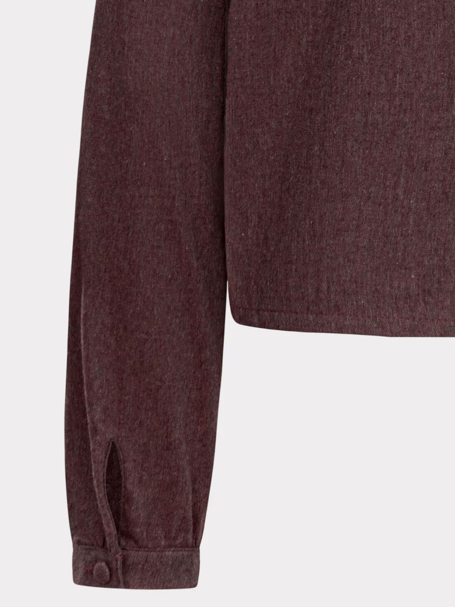 Feli und Hans Flanellbluse Barbarella, rot, Rüschenkragen #4