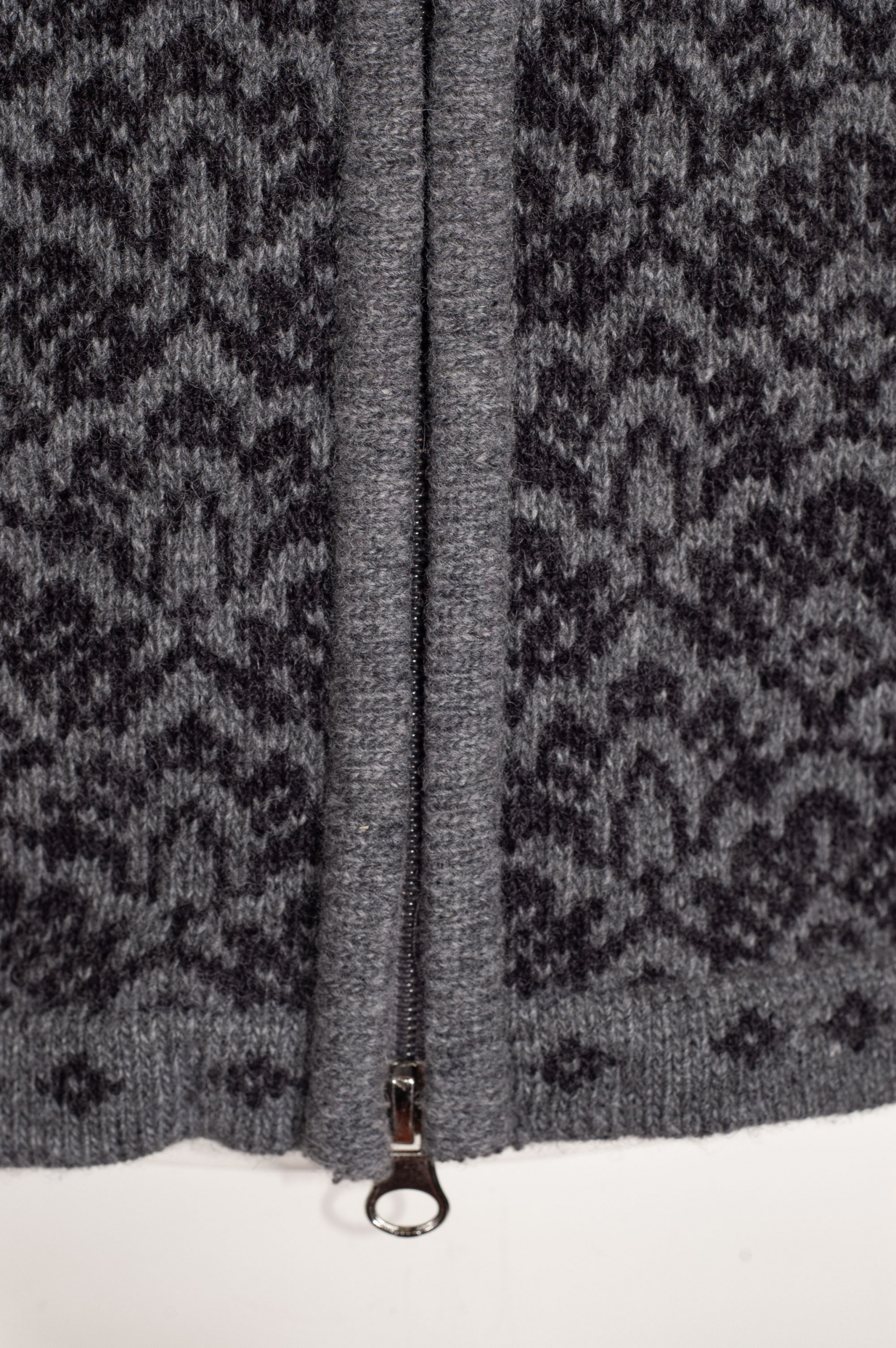 Huber Strickweste Jill, grau-dunkelgrau, Blumenmuster #5