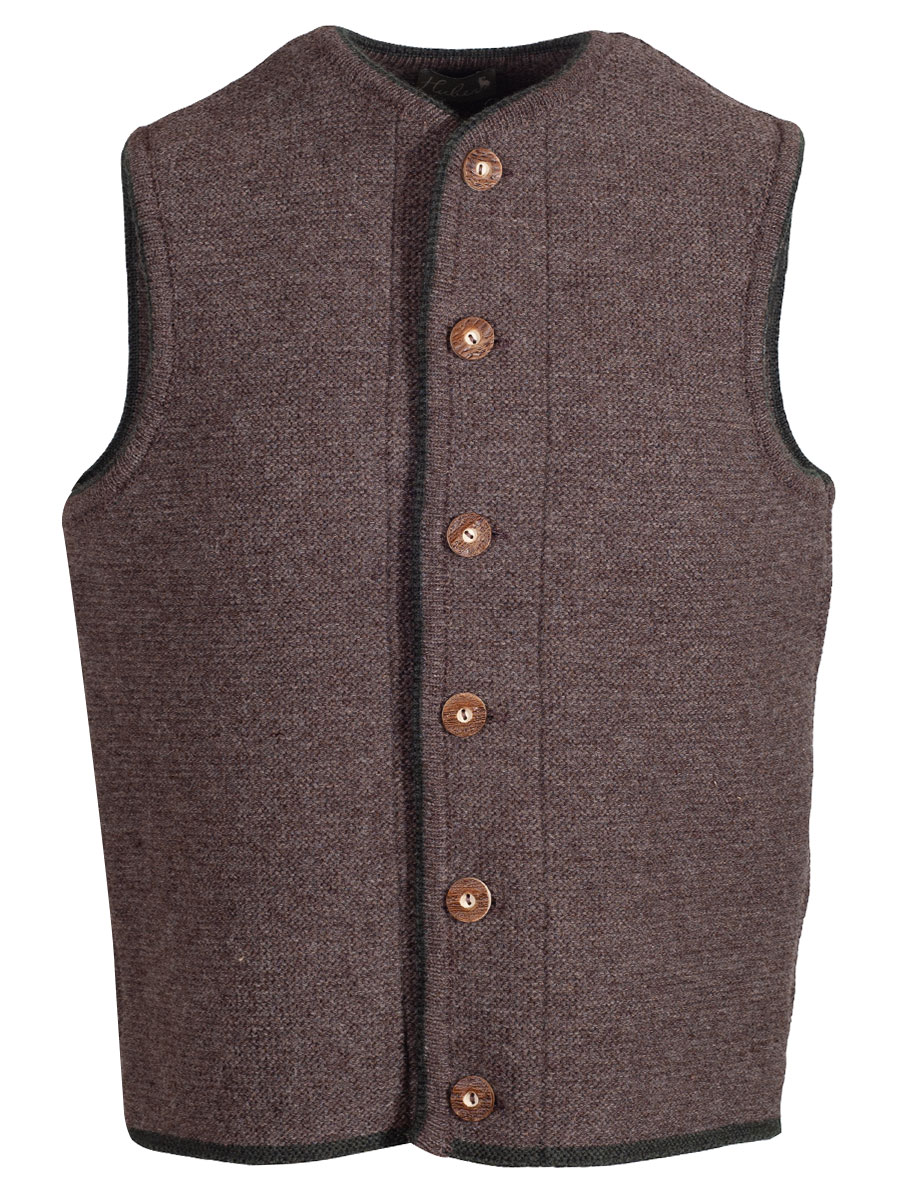Huber Strickweste Gierli, berber, Hirschhornknöpfe #1