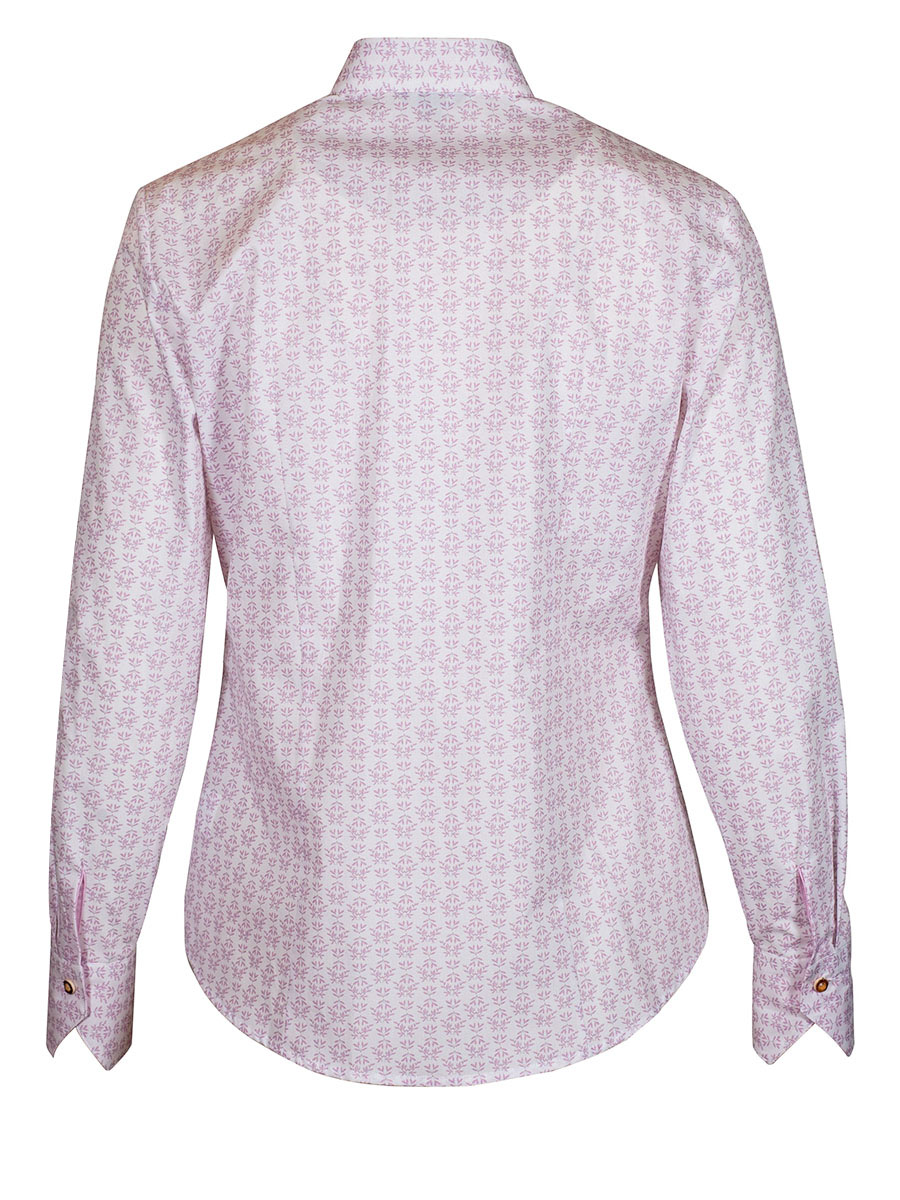 Arido Damenbluse, weiß, rosa geblümt #2