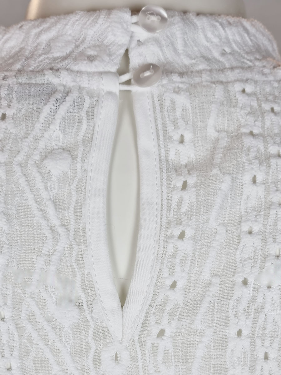 Berwin & Wolff Shirt, weiß, Lochmuster, hochgeschlossen #4