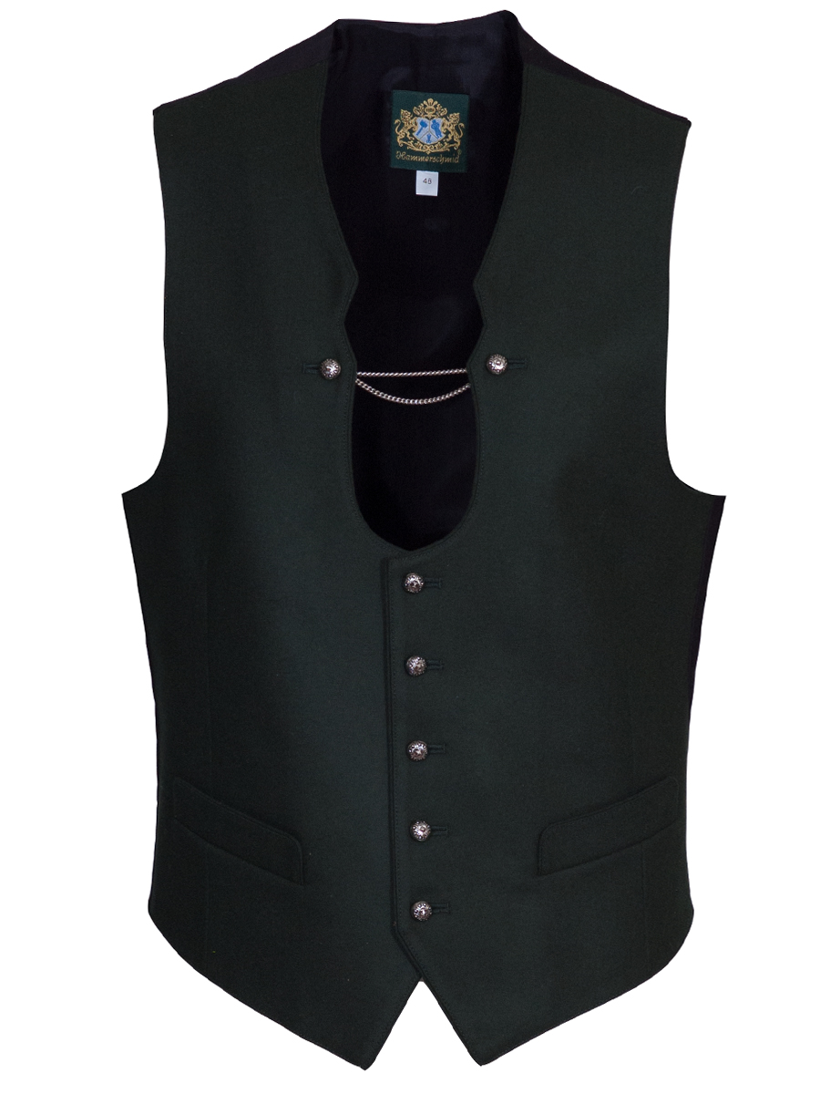 Hammerschmid Trachtenweste Paul grün, traditionell LEISMÜLLER