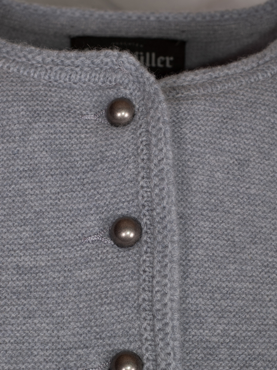 Astrifa Strickjacke Rinn, alugrau, Puffarme #3