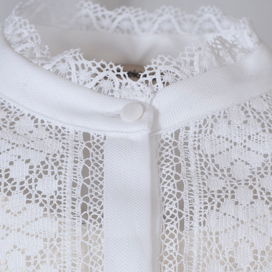 Gottseidank Dirndlbluse Calla, festlich, Halbarm, Vorderseite Spitze, Jersey-Rücken #5