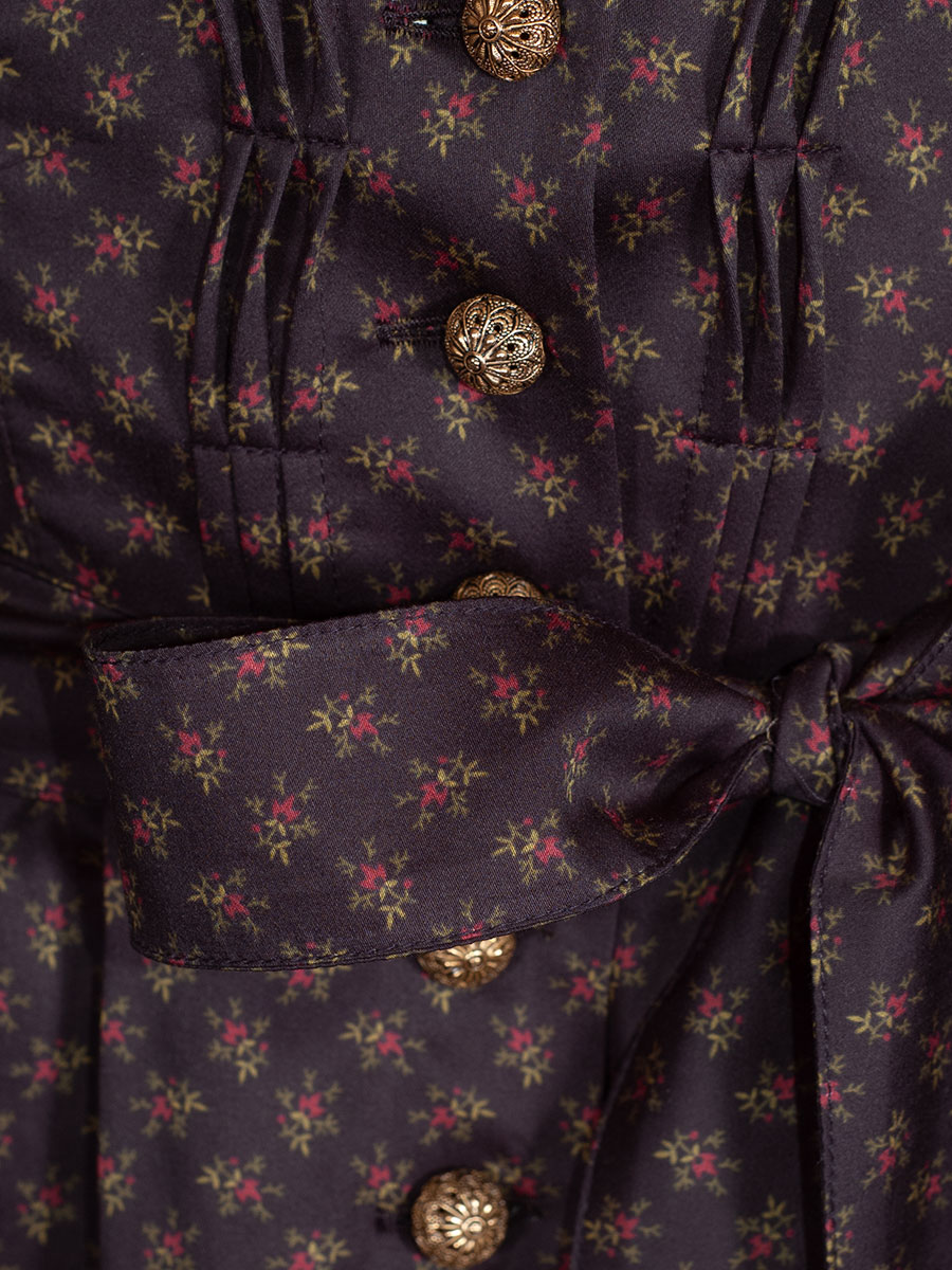 Anno Domini Dirndl und Kleid Gunda, schwarz, geblümt, Stretch, 80lg #8