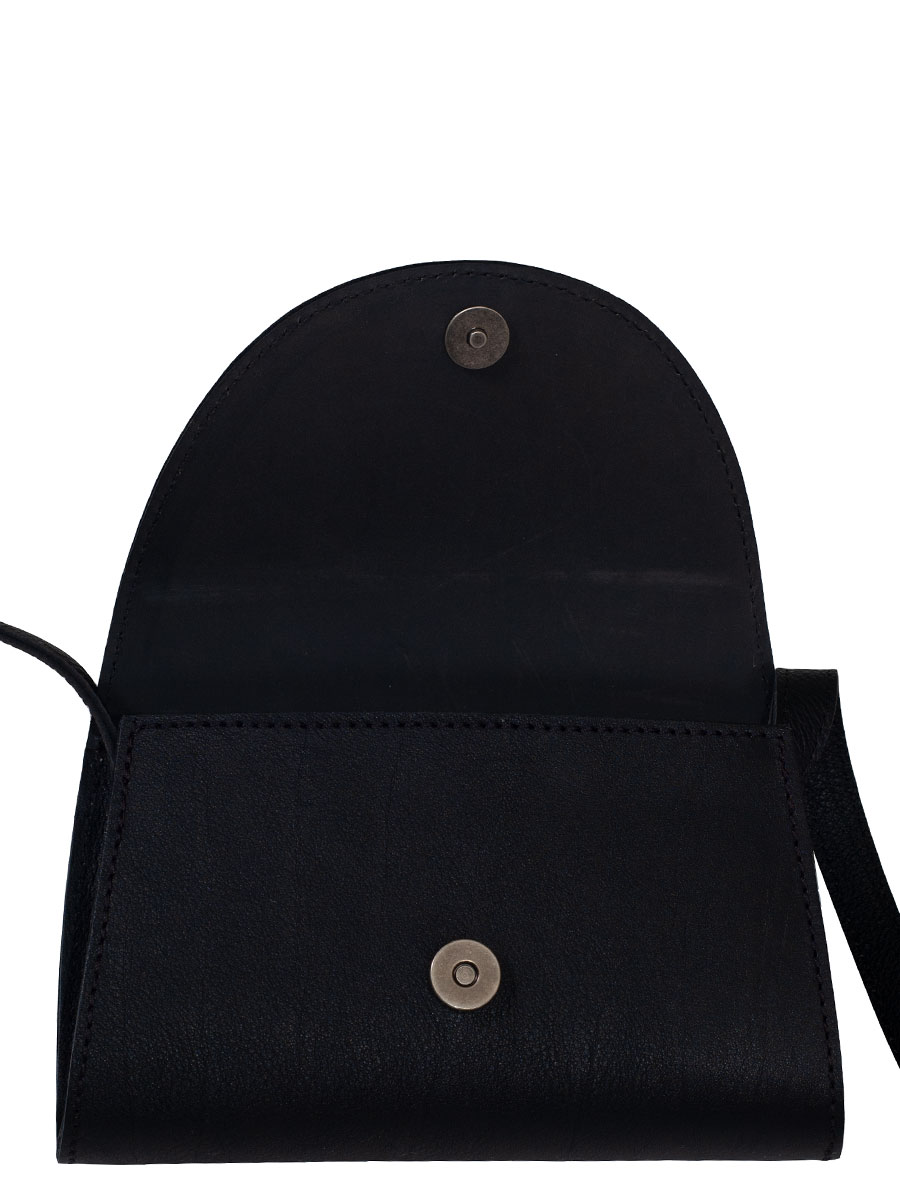 Sima Trachten Umhängetasche, Leder, schwarz, schlicht #2