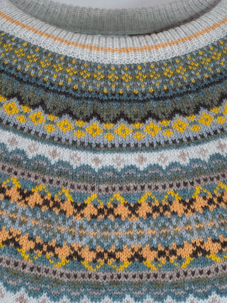 Eribè Knitwear Alpine Breeze Sweater, kelpie, hellgrau-gelb #4