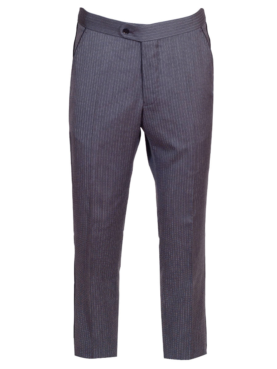 Viererspitz Stresemannhose Jakob, grau, seitlich schwarzes Paspol #1
