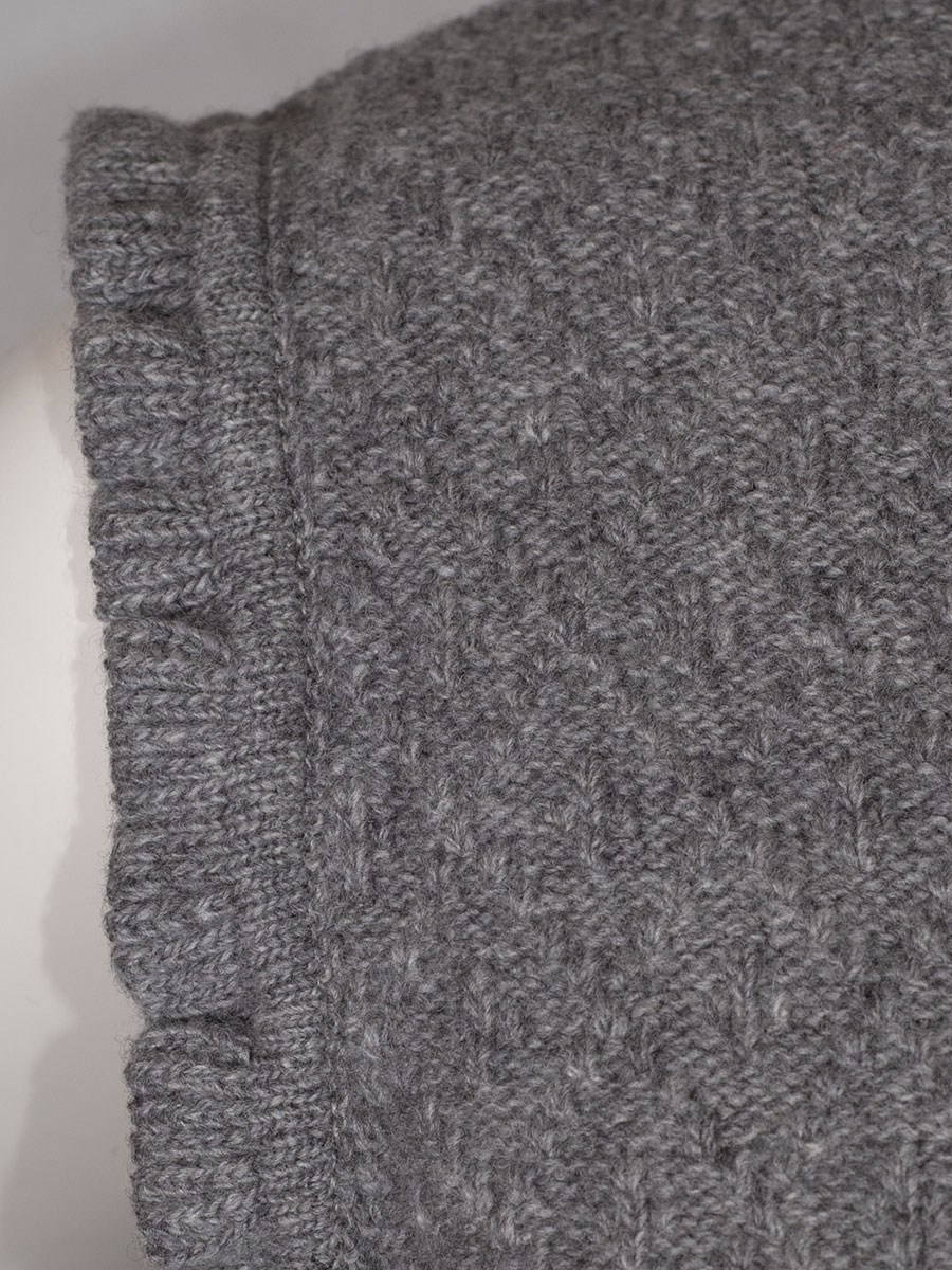 Huber Strickpullunder Nini, grau, Rüschenärmel #4