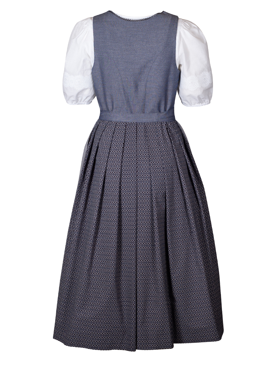 hausg'macht Dirndl Pillersee, blau gemustert, 80lg #3