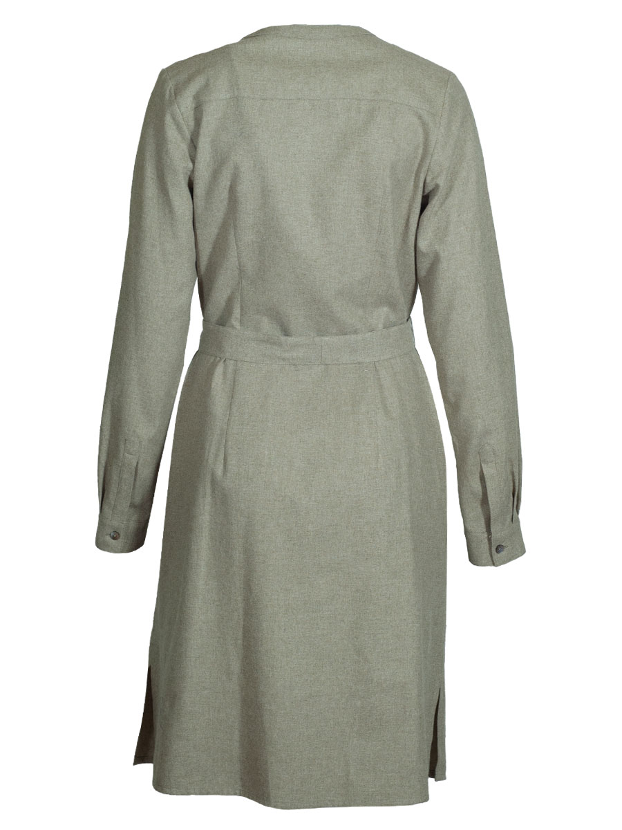 Waldorff Hemdkleid hellgrün, Flanell, Stoffgürtel #2