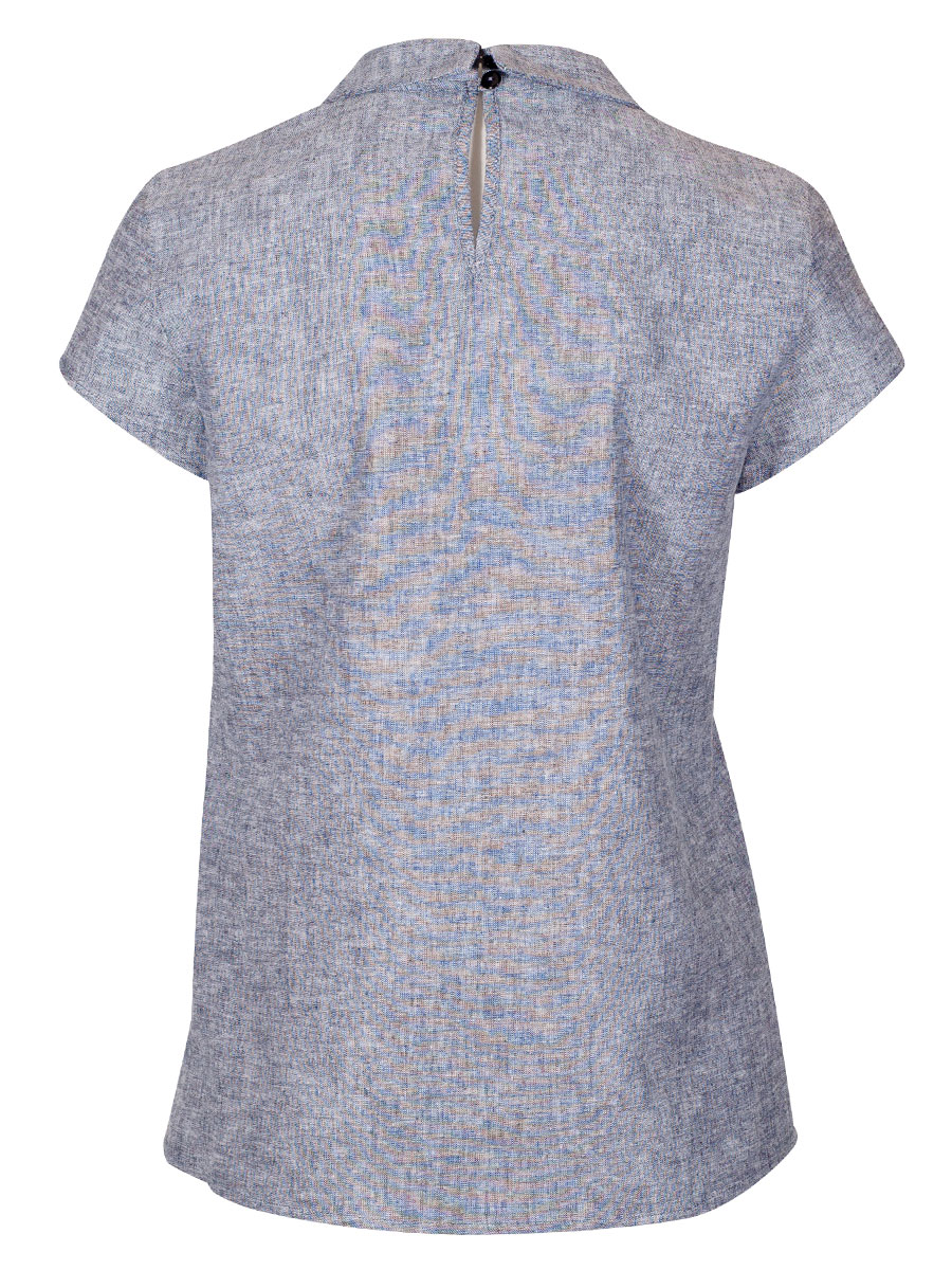 Berwin & Wolff Damenbluse, marine meliert, Liegekragen, Schlupfbluse #2