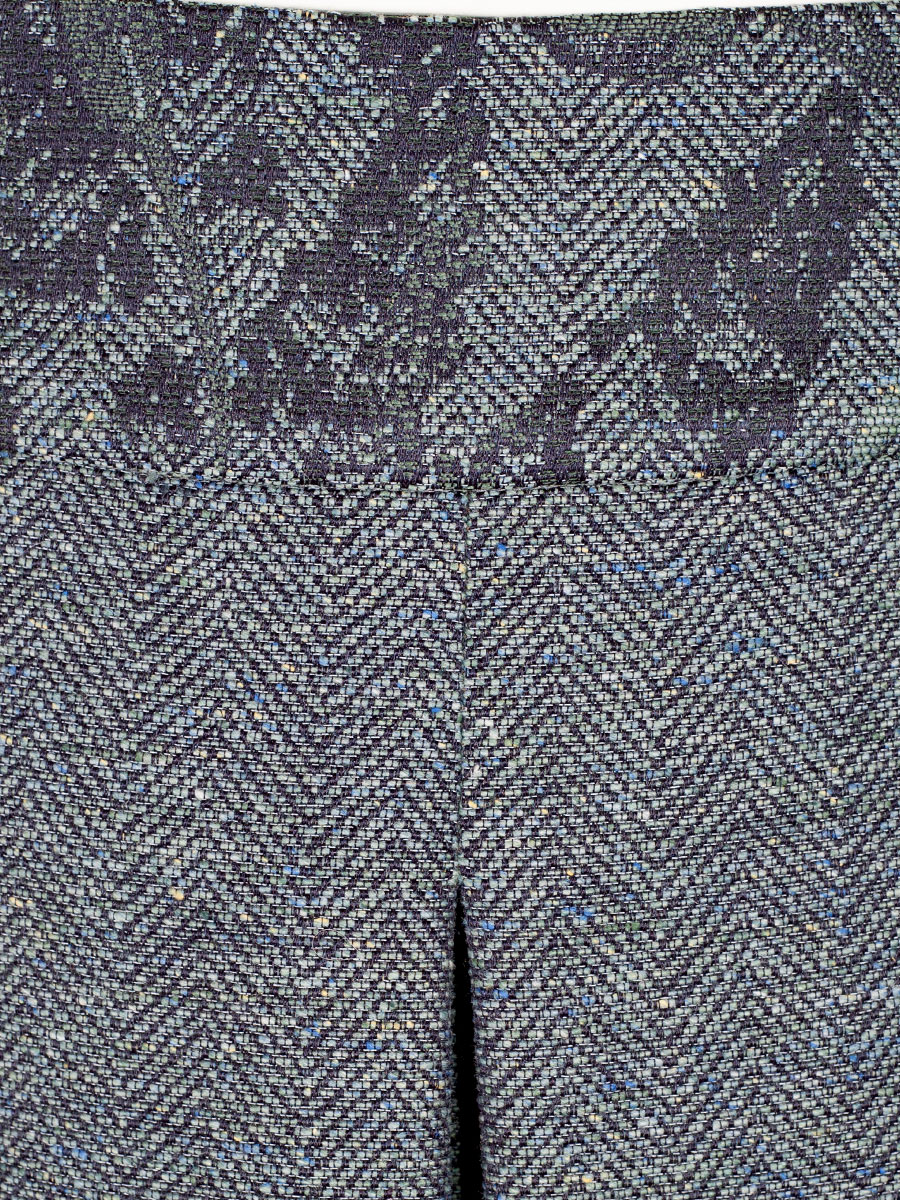 Hiebaum Faltenrock Damen, grün, Blumenmuster, gewebt, festlich #3