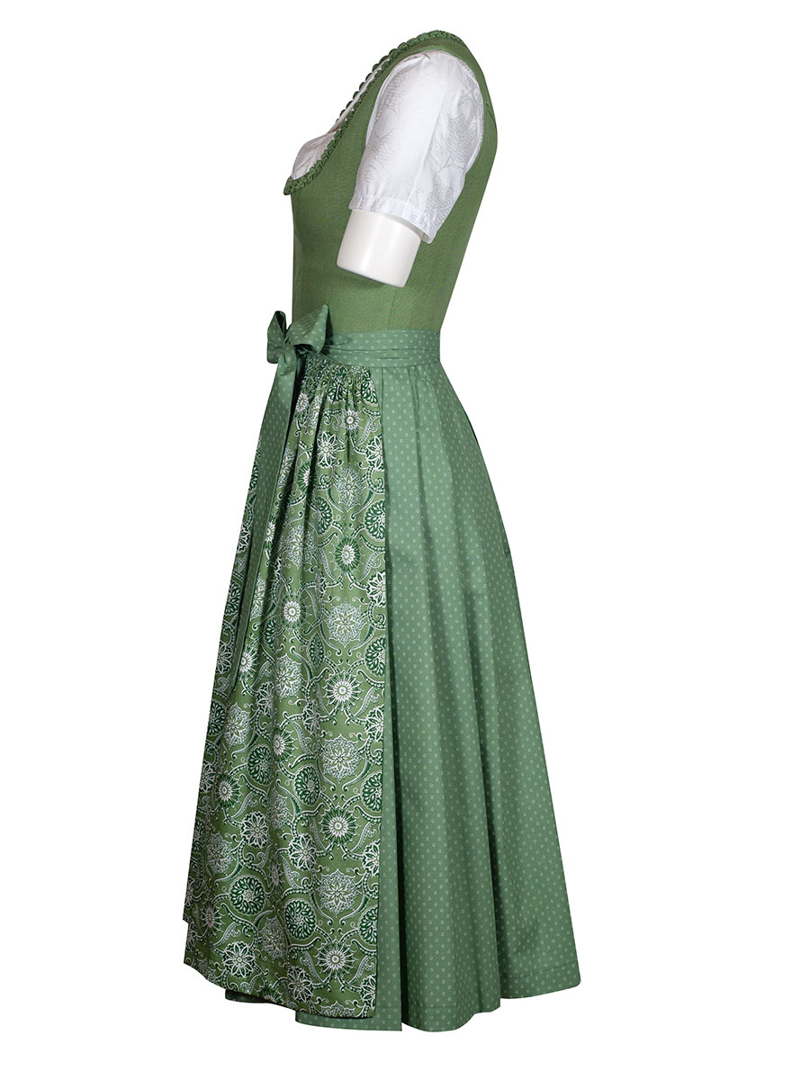 Hammerschmid Wiessee Dirndl, kiwi, Leinenoberteil, 80lg #2