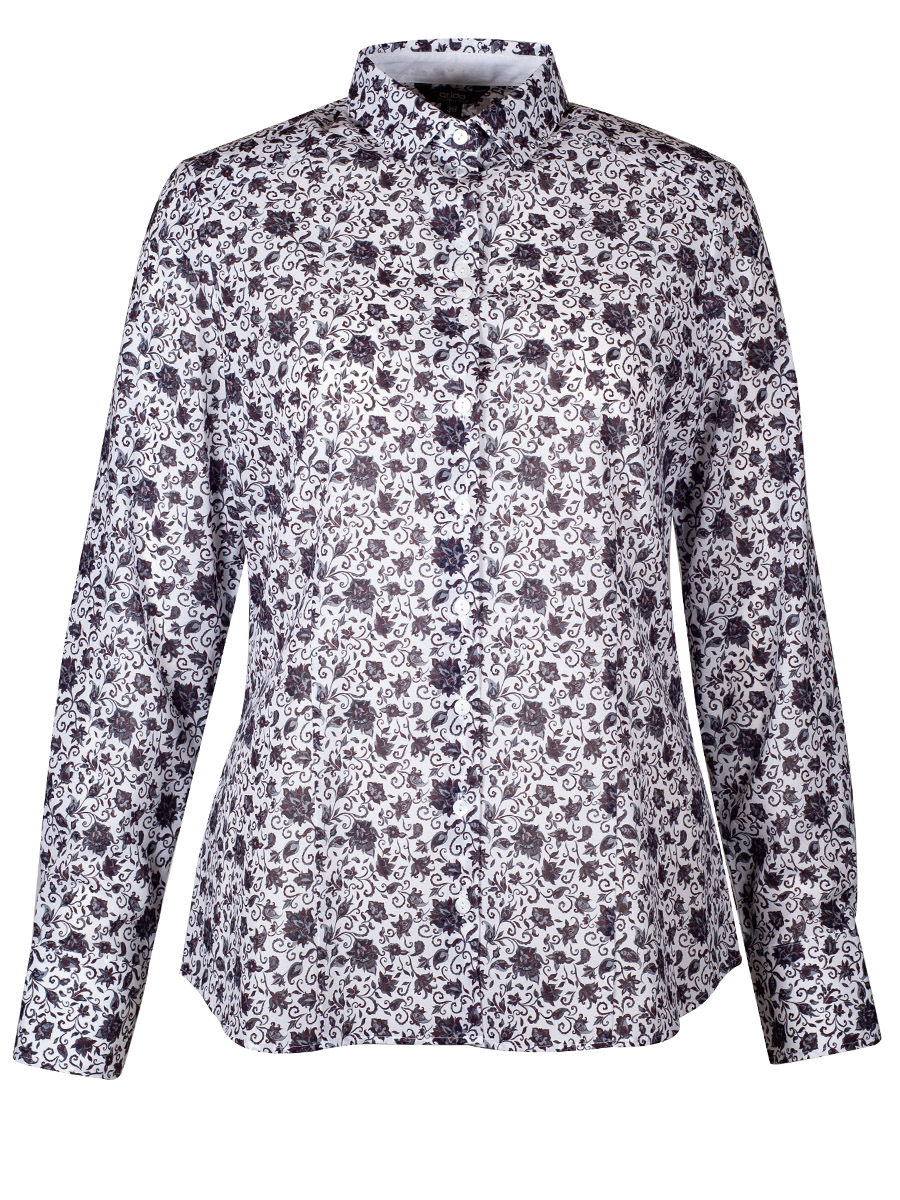 Arido Langarmbluse, Blumenmuster, beere #1