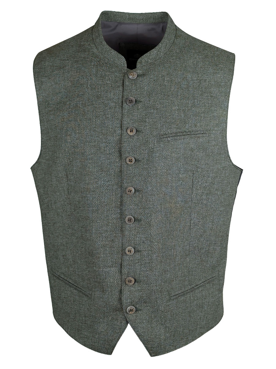 Hammerschmid Herrenweste David, grün gemustert #1