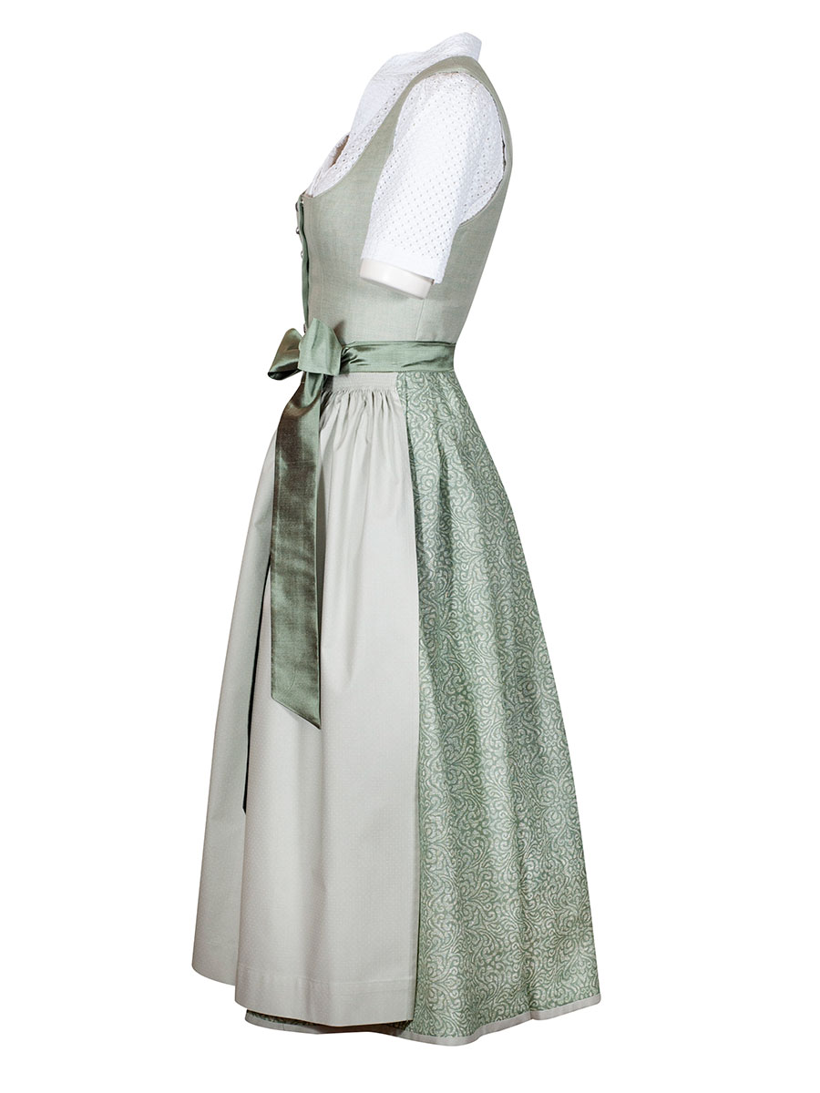 hausg'macht Dirndl Pillersee, mint, festlich, Leinen, 80lg #2