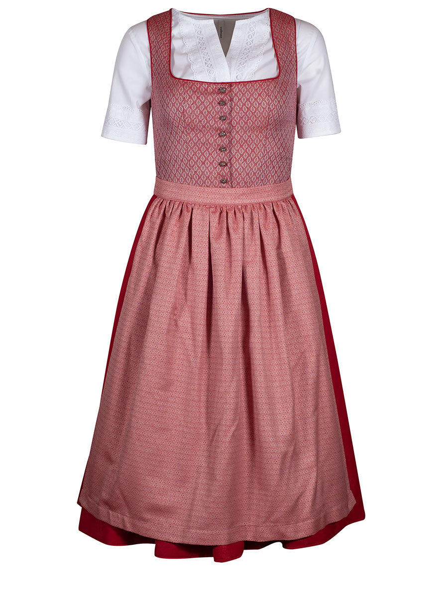 Anno Domini Dirndl Katherl, festlich, Schoßerl, mohn-rot, 70lg #1